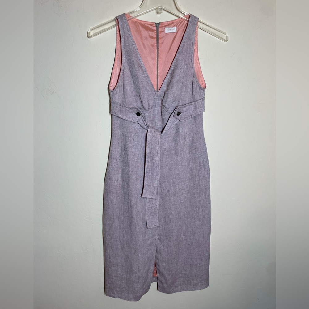 Valentino Roma Linen Blend Dress SZ 4